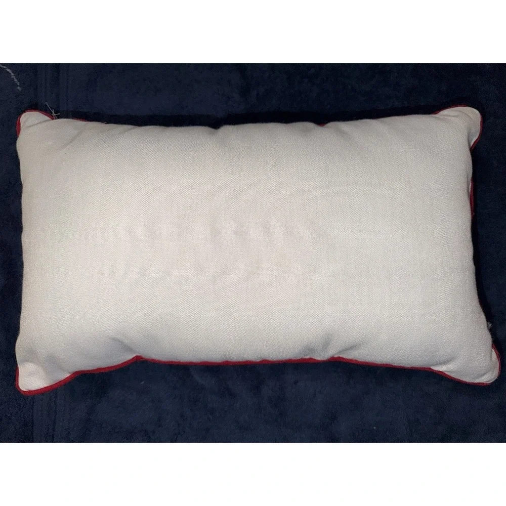 Love Accent Pillow - Lumbar Throw ‎ - Red White